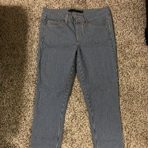 Striped skinny jeans